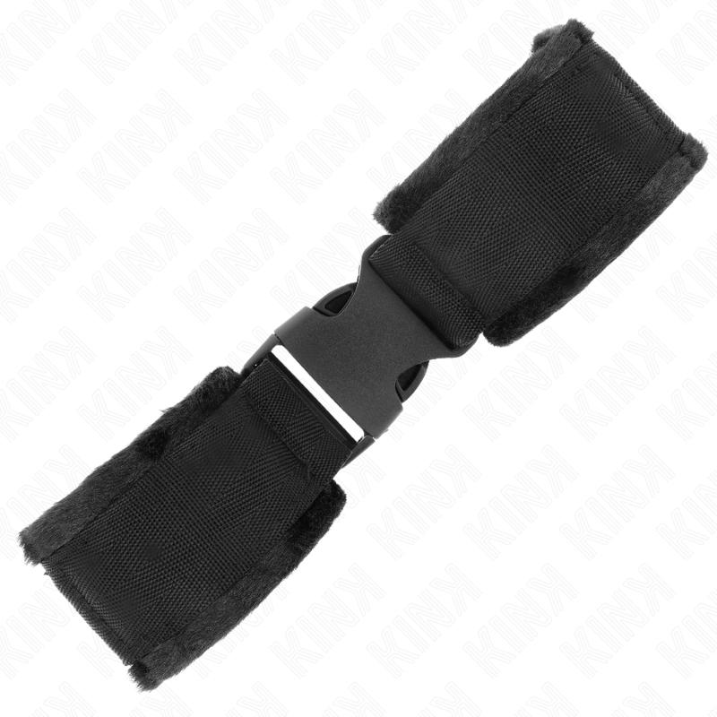 KINK - RED AND BLACK NYLON HOOK-AND-LOOP WRIST RESTRAINTS MODEL 1 ADJUSTABLE 25-35 CM X 6 CM