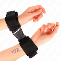 KINK - RED AND BLACK NYLON HOOK-AND-LOOP WRIST RESTRAINTS MODEL 1 ADJUSTABLE 25-35 CM X 6 CM