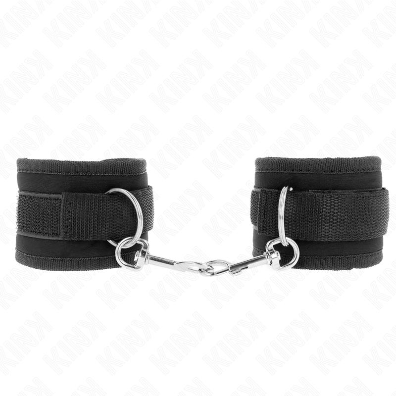 KINK - BLACK NYLON HOOK AND LOOP WRIST RESTRAINTS ADJUSTABLE MODEL 2 18-35 CM X 6 CM