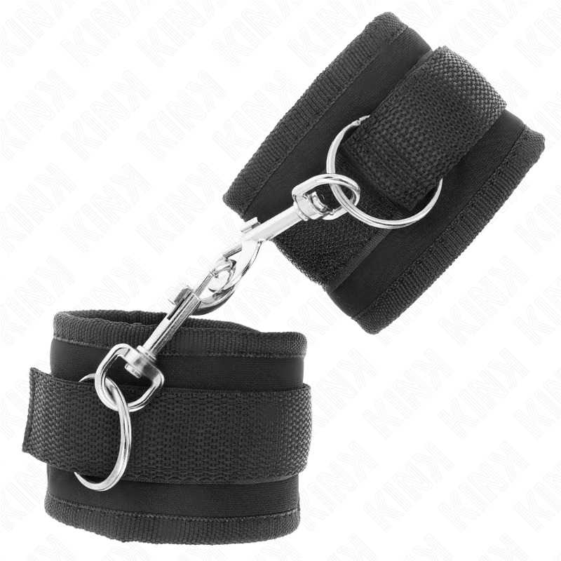 KINK - BLACK NYLON HOOK AND LOOP WRIST RESTRAINTS ADJUSTABLE MODEL 2 18-35 CM X 6 CM