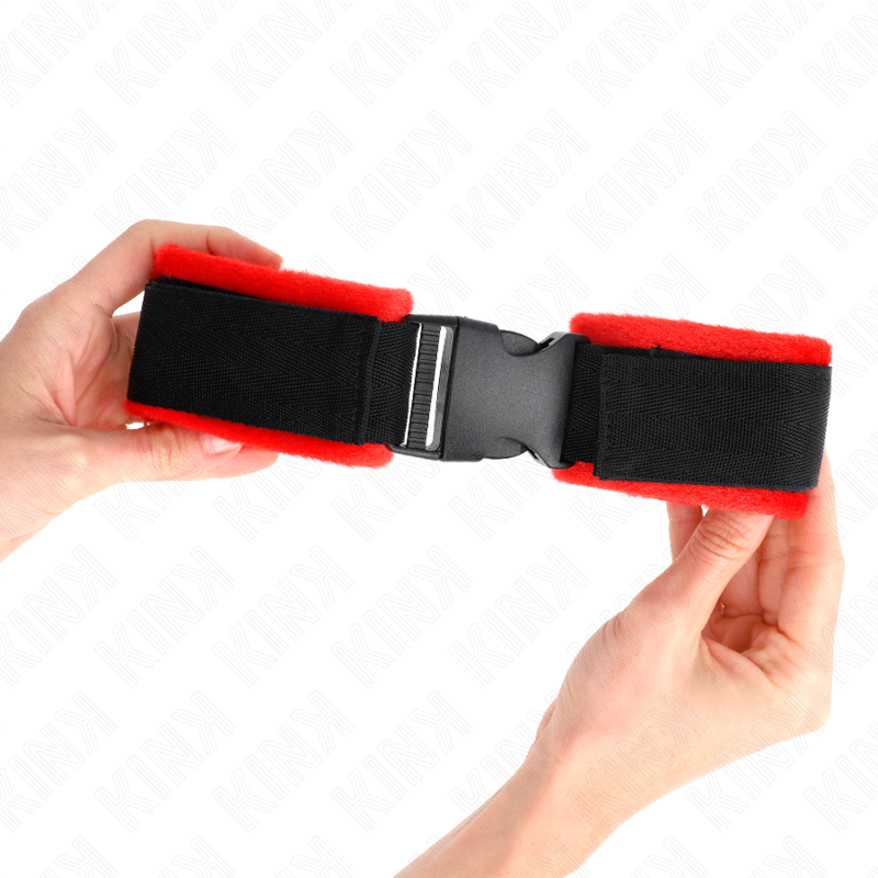KINK - BLACK NYLON HOOK AND LOOP WRIST RESTRAINTS MODEL 1 ADJUSTABLE 25-35 CM X 6 CM