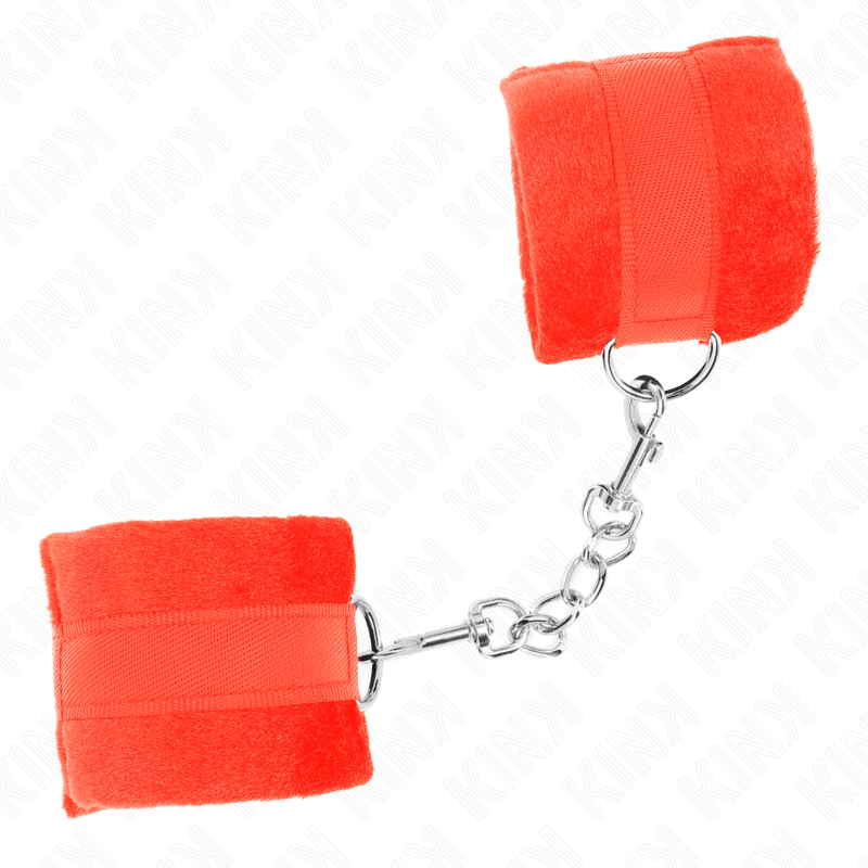 KINK - RED FUR BEGINNER CUFFS 30 X 7 CM