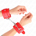 KINK - ADJUSTABLE RED SIMPLE WRIST CUFFS 20-23 CM X 5.5 CM