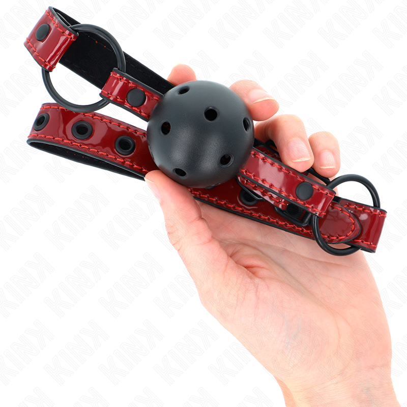 KINK - SHINY LEATHER BALL 4.5 CM BAG 63.5 X 2 CM ADJUSTABLE 41 X 59 CM