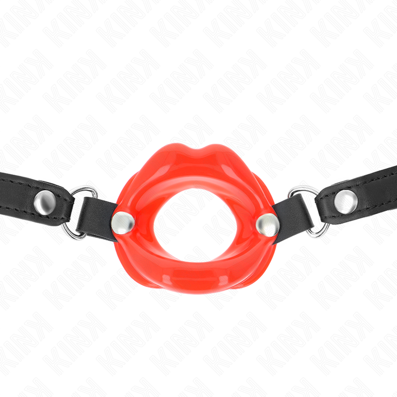 KINK - LIP STICK 8 CM WITH RED LEATHER STRAP 63 x 2 CM ADJUSTABLE 39-58 CM