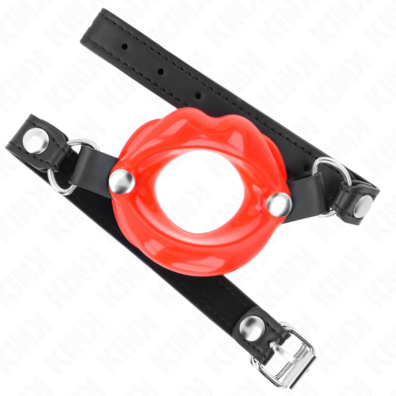KINK - LIP STICK 8 CM WITH RED LEATHER STRAP 63 x 2 CM ADJUSTABLE 39-58 CM