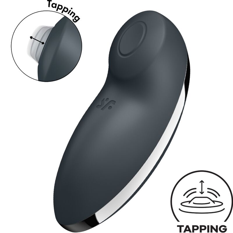 SATISFYER - TAP & CLIMAX 2 VIBRATOR & STIMULATOR GREY