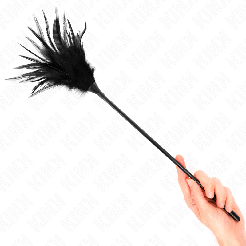 KINK - SEVERAL BLACK TICKLE FEATHERS 45 CM