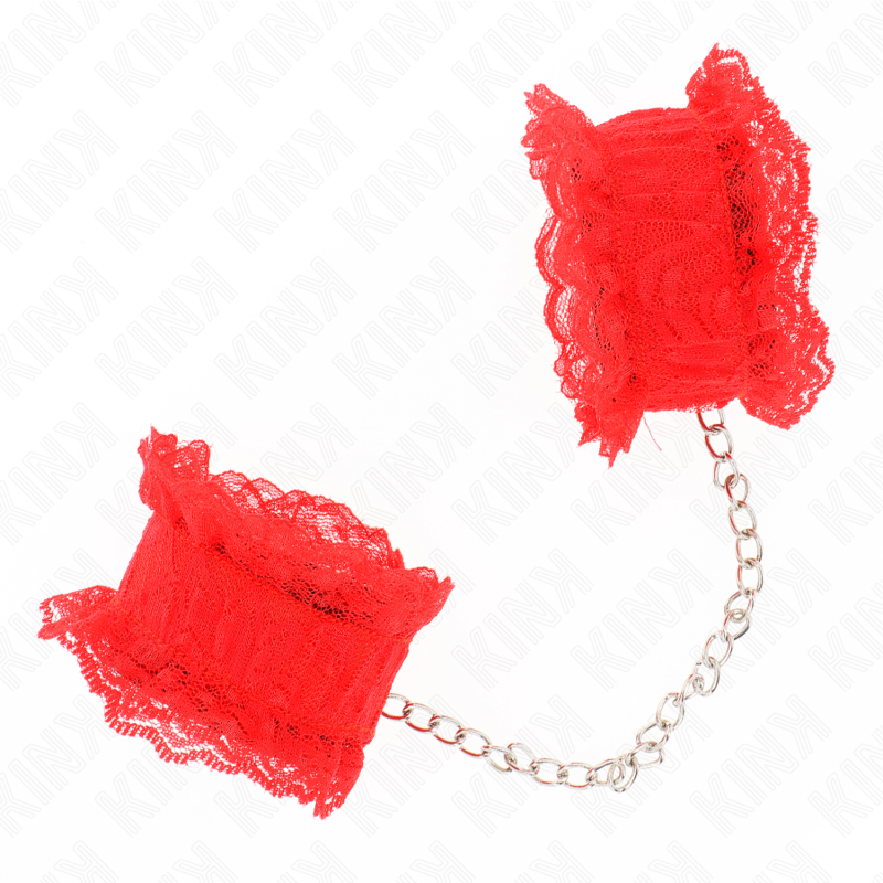 KINK - RED LACE ELASTIC WRIST RESTRAINTS