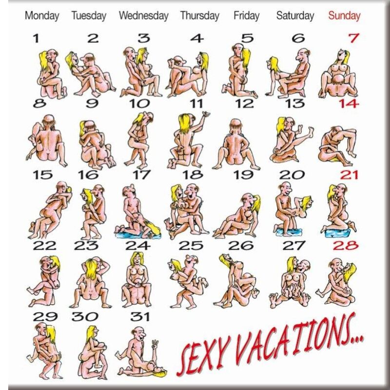 DIABLO SPICY - KAMASUTRA CALENDAR MAGNET