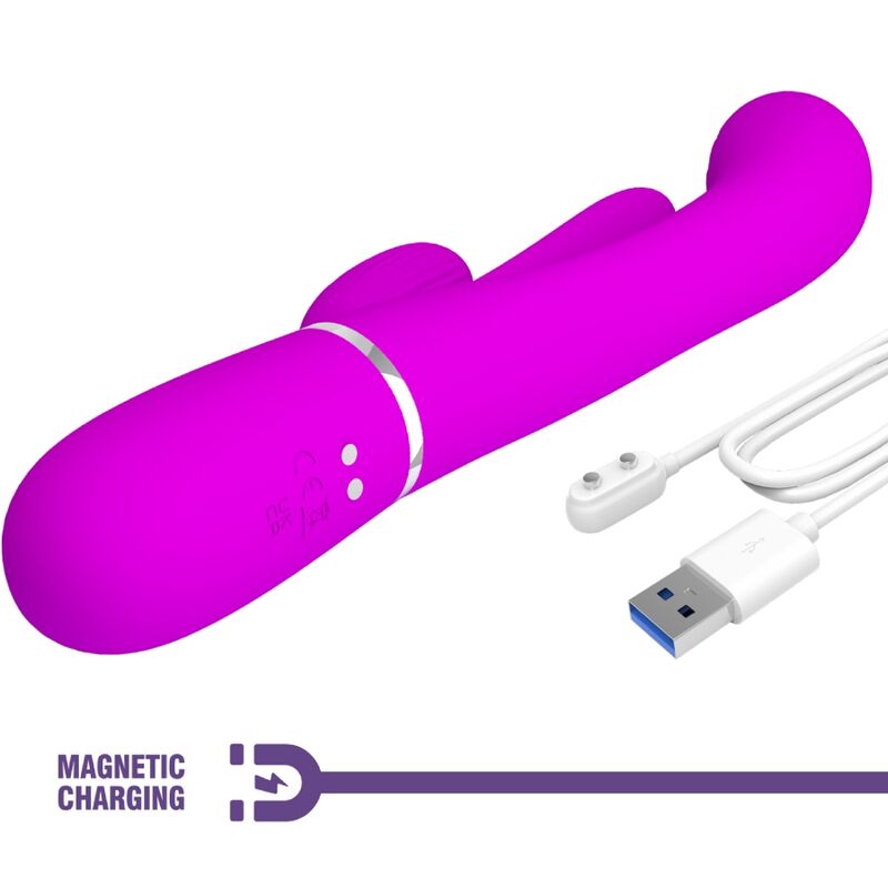 PRETTY LOVE - SHANIA TRIPLE RABBIT MULTIFUNCTION VIBRATOR PINK