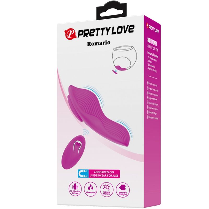 PRETTY LOVE - ROMARIO REMOTE CONTROL LAY-ON CLITORAL STIMULATOR ROSE