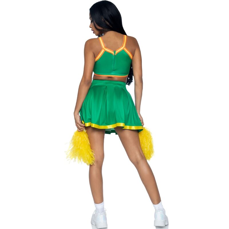 LEG AVENUE - CHEERLEADER COSTUME GREEN M/L