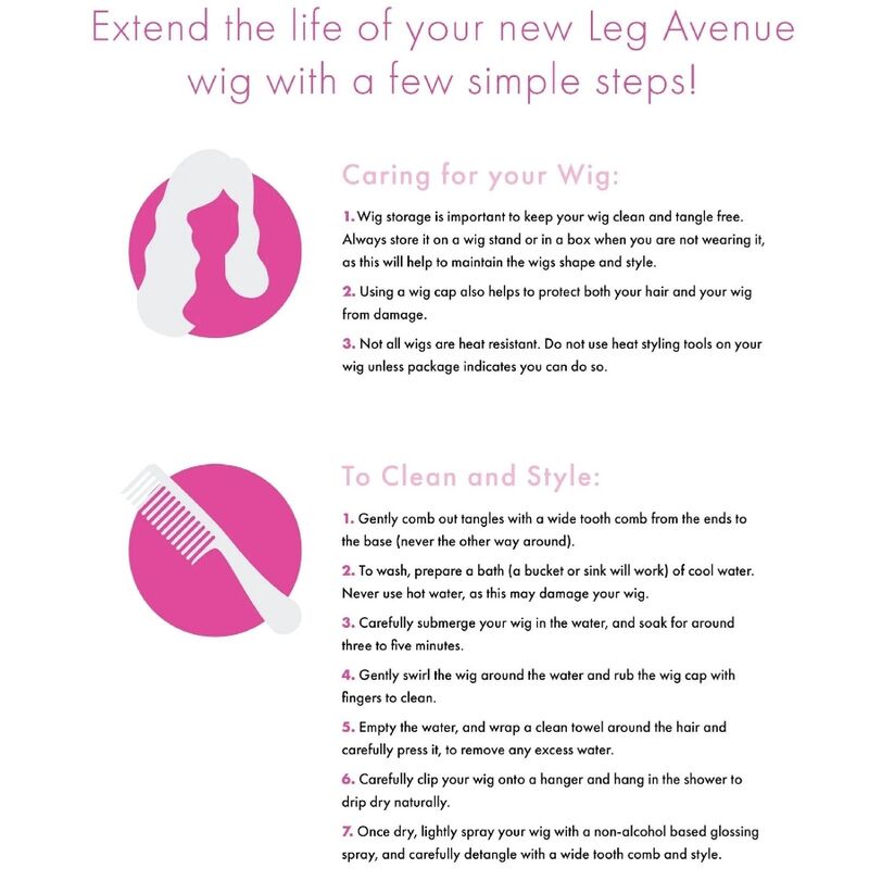 LEG AVENUE - BANGIN BLACK LONG STRAIGHT WIG