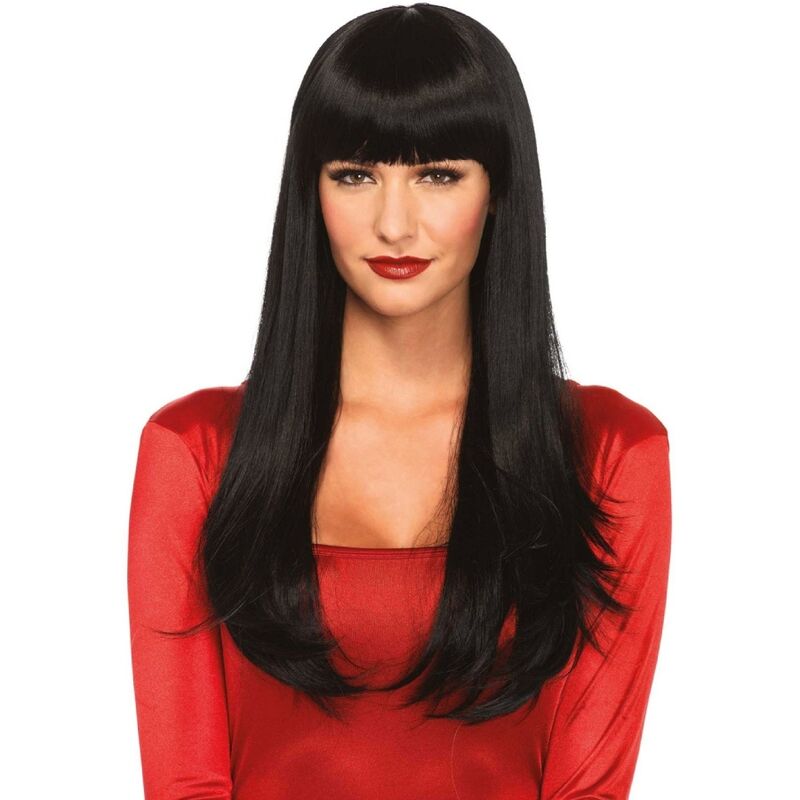 LEG AVENUE - BANGIN BLACK LONG STRAIGHT WIG