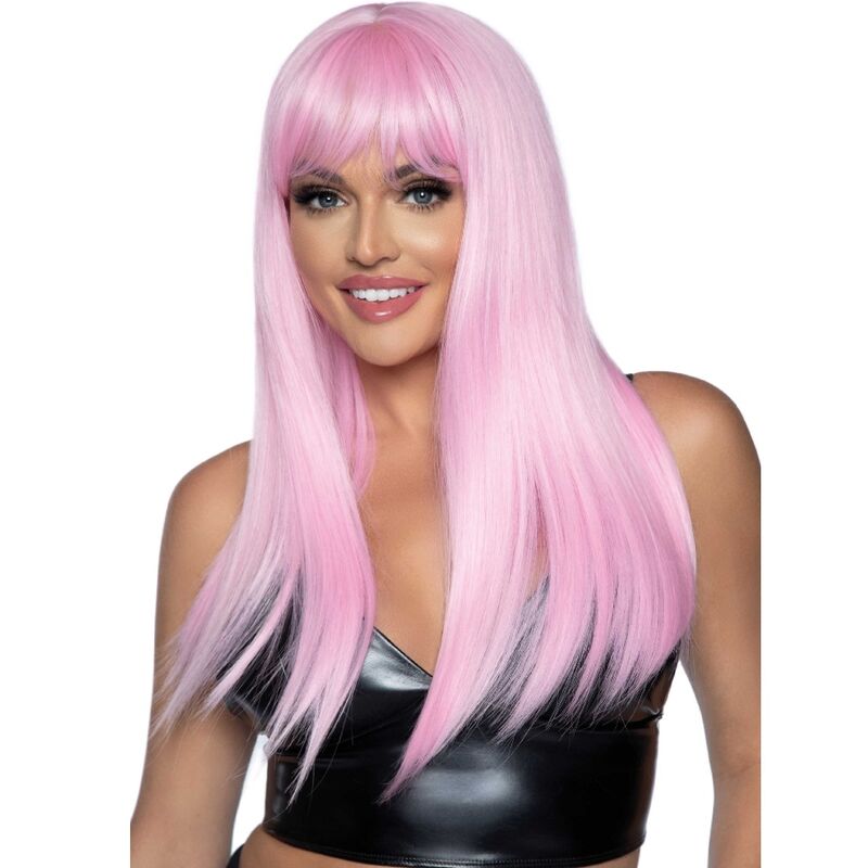 LEG AVENUE - LONG WIG WITH STRAIGHT BANGS PINK
