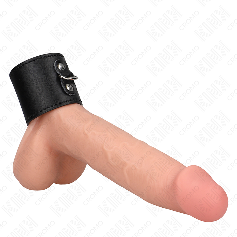 KINK - LEATHER COCK RING WITH SNAP CLOSURE 18 X 5 CM