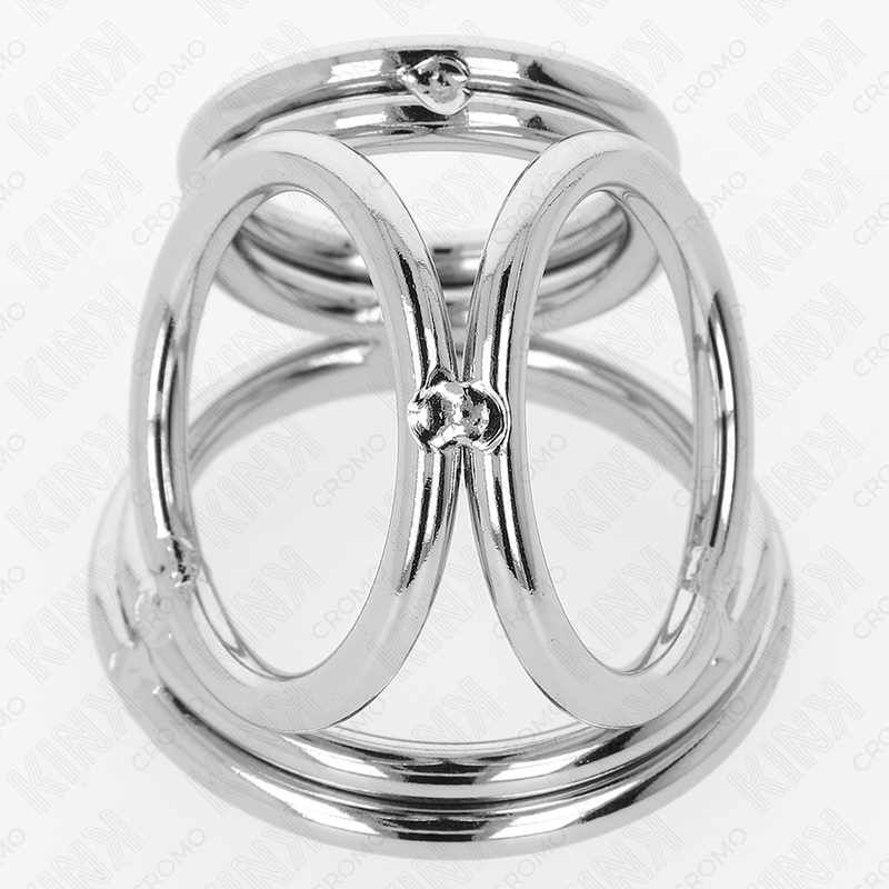 KINK - TRIPLE CHROME METAL COCK RING 3.8 CM TO 5 CM MODEL 1