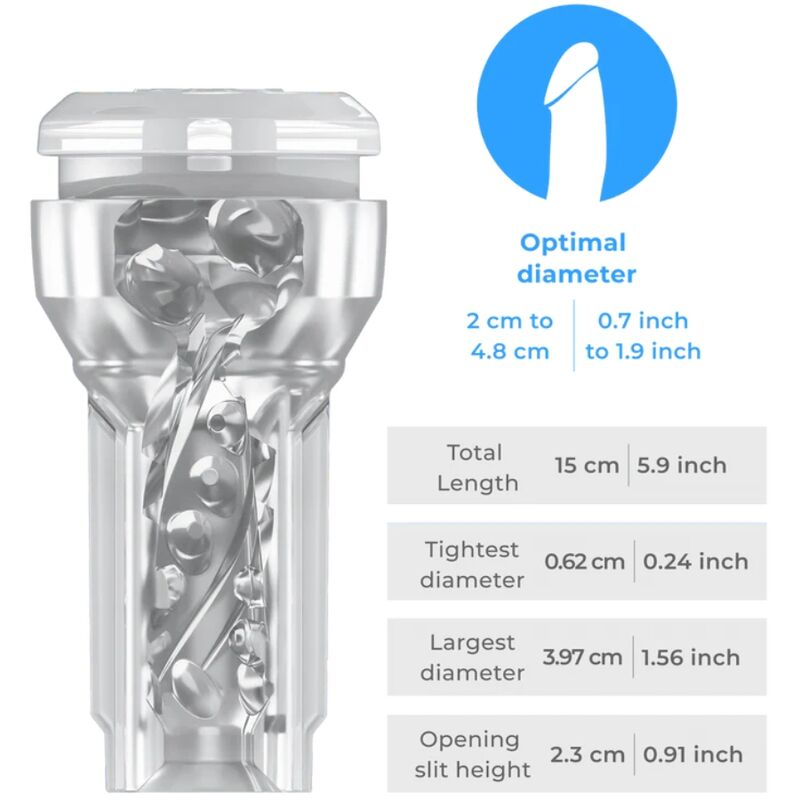 KIIROO - KIIROO FEEL POCKET STROKER CRYSTAL TRANSPARENT