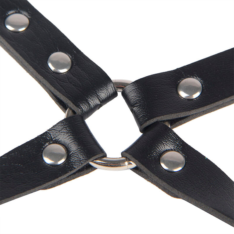 SUBBLIME - 953690 HANDCUFFS WITH BLACK BONDAGE BELT ONE SIZE