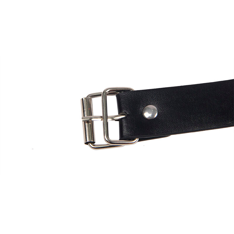 SUBBLIME - 953720 BLACK LEATHER BONDAGE NIPPLE CLAMPS ONE SIZE