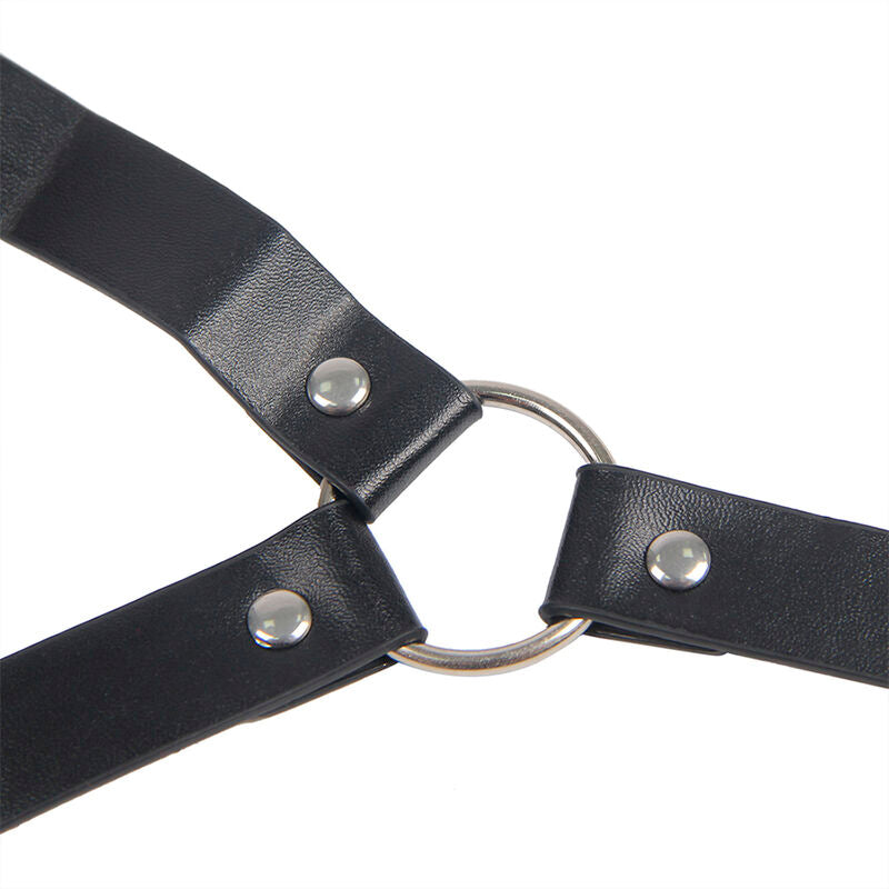 SUBBLIME - 953720 BLACK LEATHER BONDAGE NIPPLE CLAMPS ONE SIZE