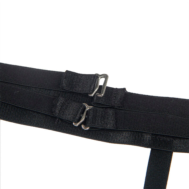 SUBBLIME - 954147 GARTER BODYSUIT BLACK S/M