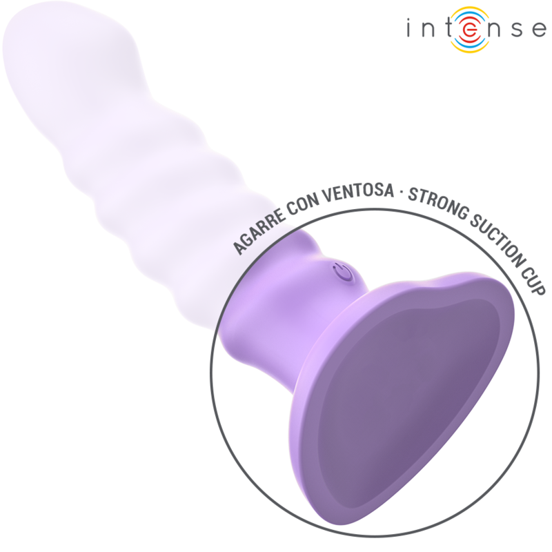INTENSE - BRENDA VIBRATOR SIZE M SPIRAL DESIGN 10 VIBRATION MODES PURPLE REMOTE CONTROL