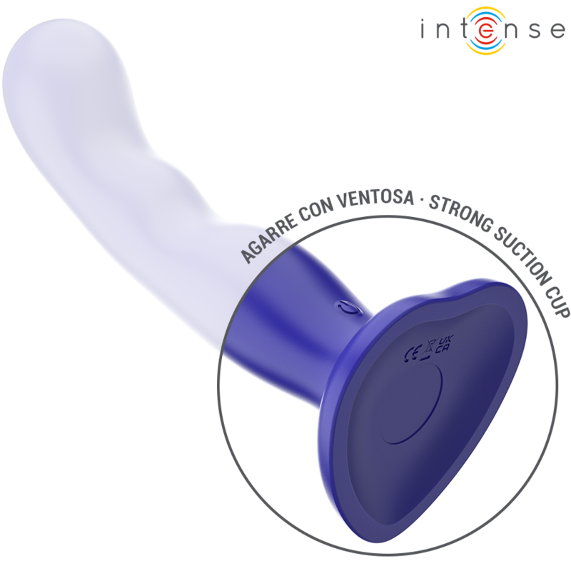 INTENSE - VIBRATOR SHORTY WITH SUCTION CUP BLUE REMOTE CONTROL