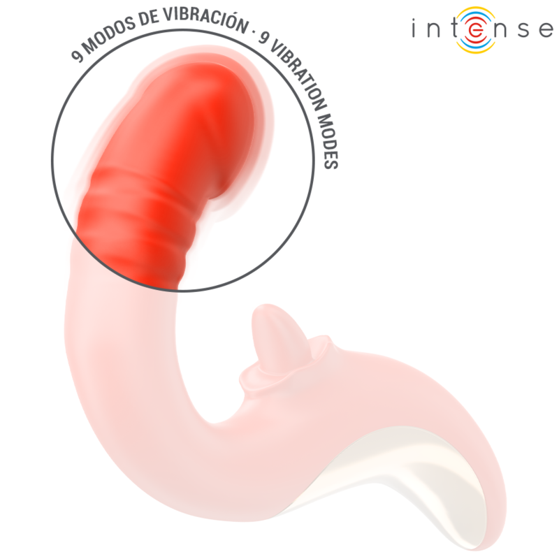 INTENSE - RED U-SHAPED PAULINA VIBRATOR AND STIMULATOR