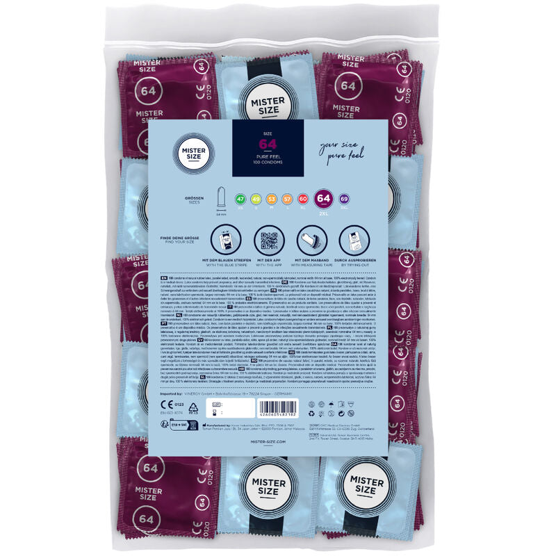 MISTER SIZE - XXL CONDOMS 64 MM (100 UNITS)