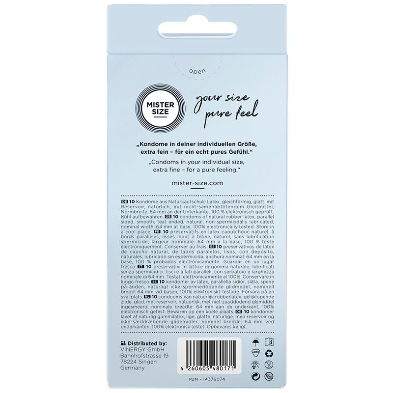 MISTER SIZE - XXL CONDOMS 64 MM (10 UNITS)