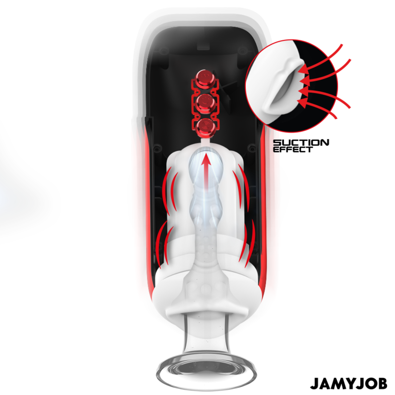 JAMYJOB - BLAZE AUTOMATIC ORAL MASTURBATOR 5 SUCTION AND VIBRATION MODES