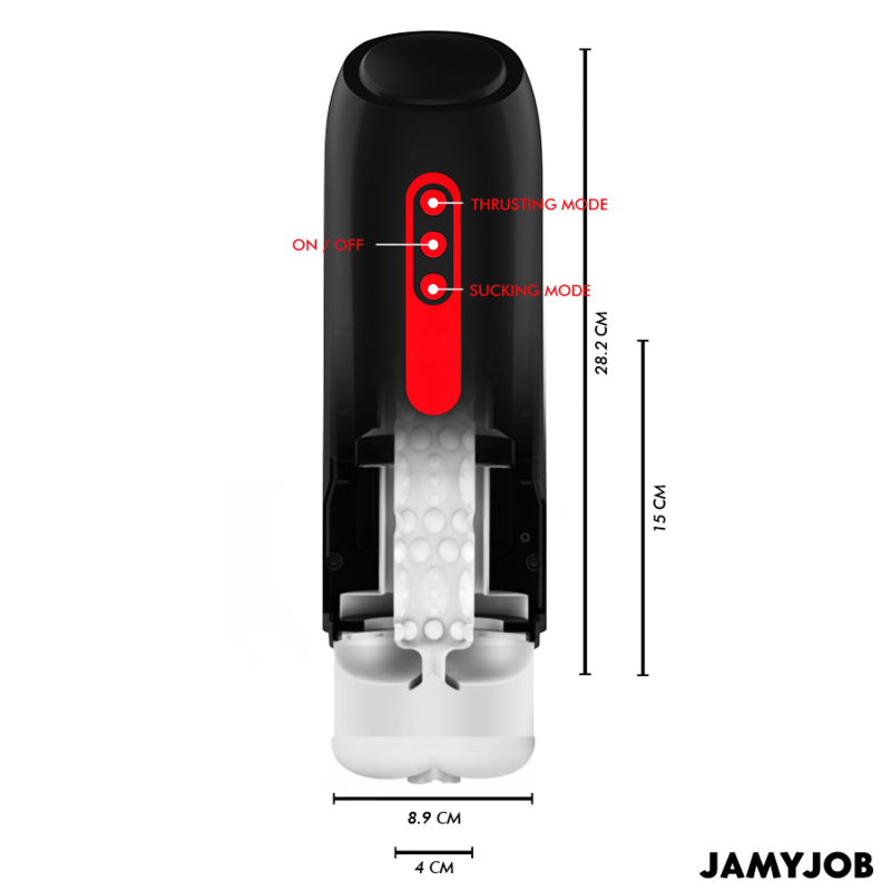 JAMYJOB - PHANTOM AUTOMATIC VAGINA MASTURBATOR WITH 5 SUCTION AND THRUST MODES