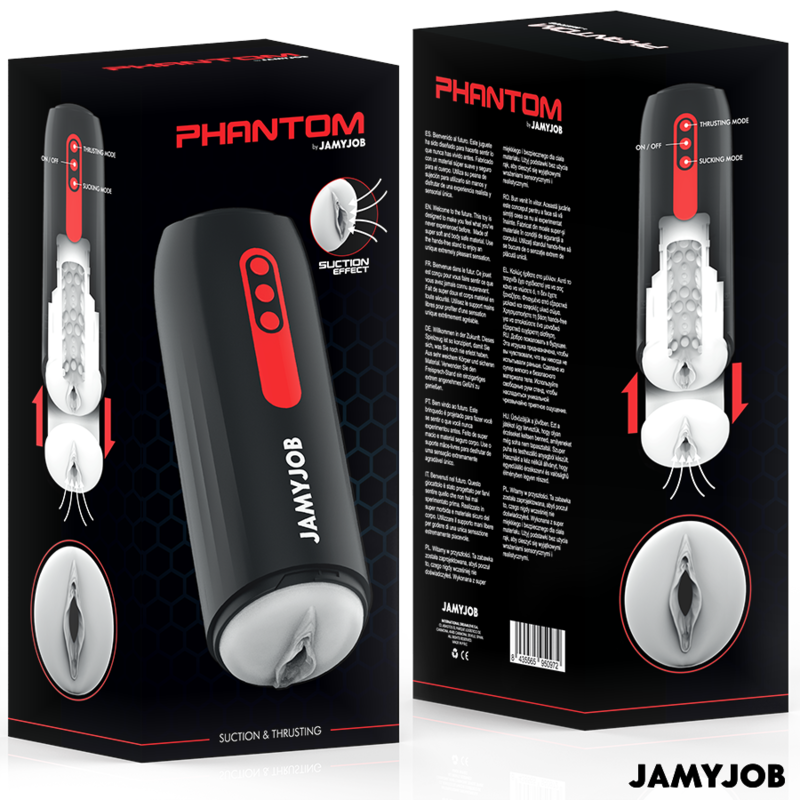 JAMYJOB - PHANTOM AUTOMATIC VAGINA MASTURBATOR WITH 5 SUCTION AND THRUST MODES