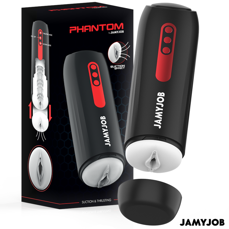 JAMYJOB - PHANTOM AUTOMATIC VAGINA MASTURBATOR WITH 5 SUCTION AND THRUST MODES