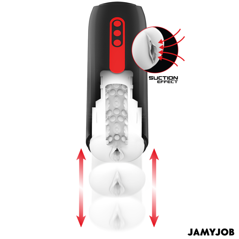 JAMYJOB - PHANTOM AUTOMATIC VAGINA MASTURBATOR WITH 5 SUCTION AND THRUST MODES