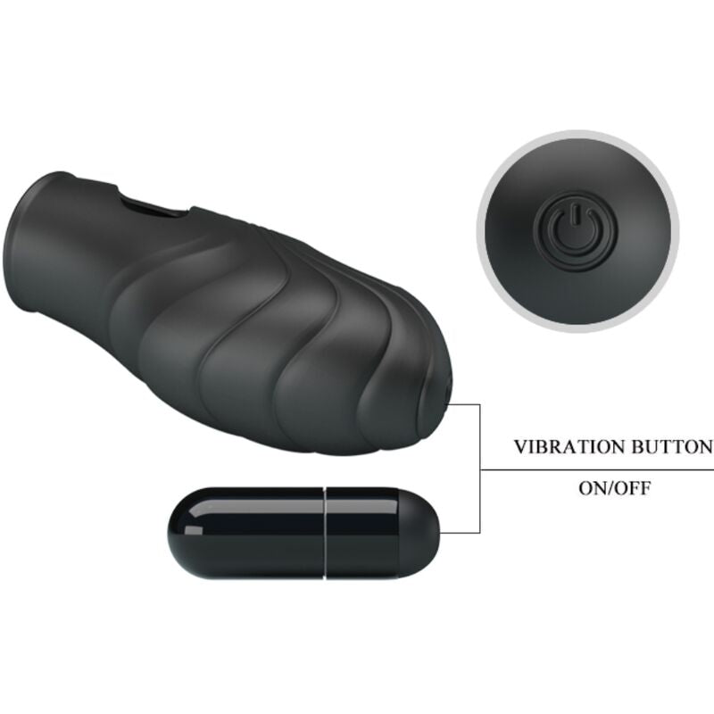 PRETTY LOVE - BLACK LICK LIQUID SILICONE FINGER VIBRATOR