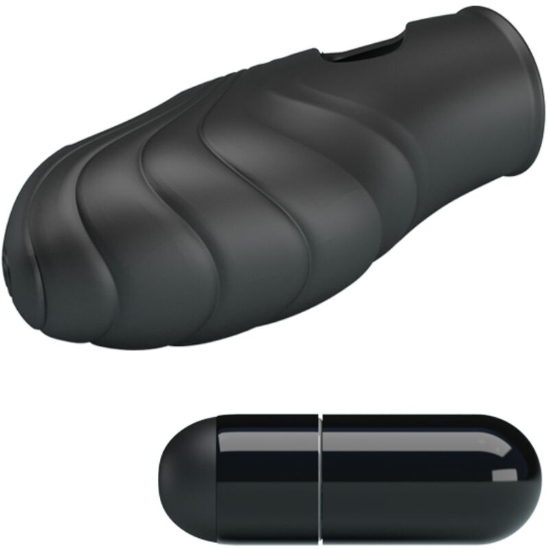 PRETTY LOVE - BLACK LICK LIQUID SILICONE FINGER VIBRATOR