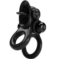 PRETTY LOVE - PASSIONATE RING DOUBLE RING VIBRATOR + CLITORAL STIMULATOR BLACK