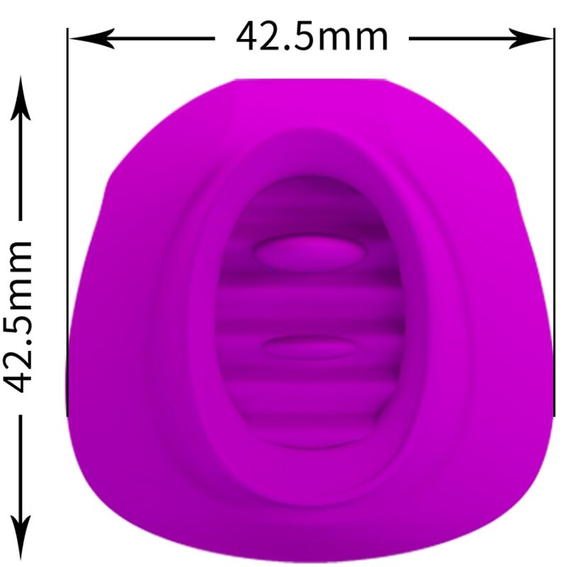 PRETTY LOVE - ESTELLE TONGUE CLITORAL STIMULATOR 12 VIBRATIONS PURPLE