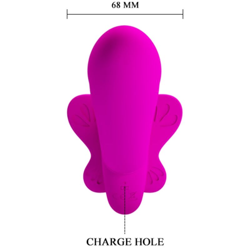PRETTY LOVE - VALERIE DOUBLE STRAP-ON VIBRATOR 12 VIBRATION MODES PURPLE