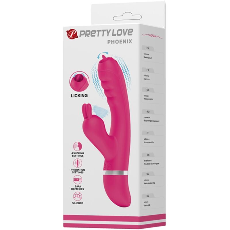 PRETTY LOVE - PHOENIX ROSE MULTIFUNCTION RABBIT VIBRATOR