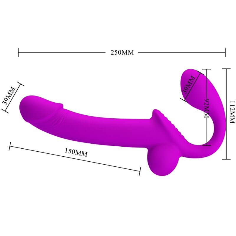 PRETTY LOVE - KELPIE VIOLET DOUBLE STRAP-ON STIMULATOR