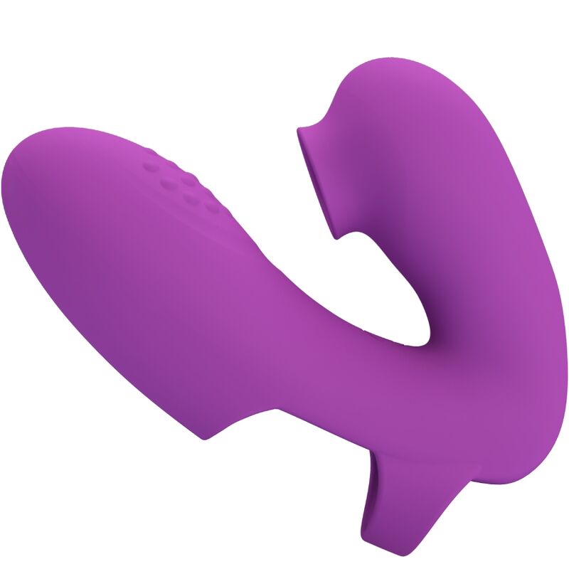 PRETTY LOVE - ATHENA FINGER VIBRATOR WITH CLITORAL STIMULATOR PURPLE