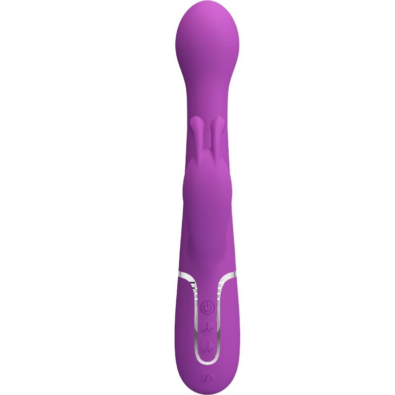 PRETTY LOVE - 3-IN-1 DEJON PURPLE MULTIFUNCTION RABBIT VIBRATOR