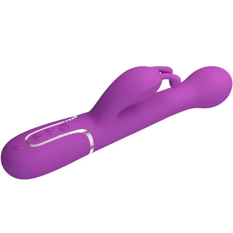 PRETTY LOVE - 3-IN-1 DEJON PURPLE MULTIFUNCTION RABBIT VIBRATOR
