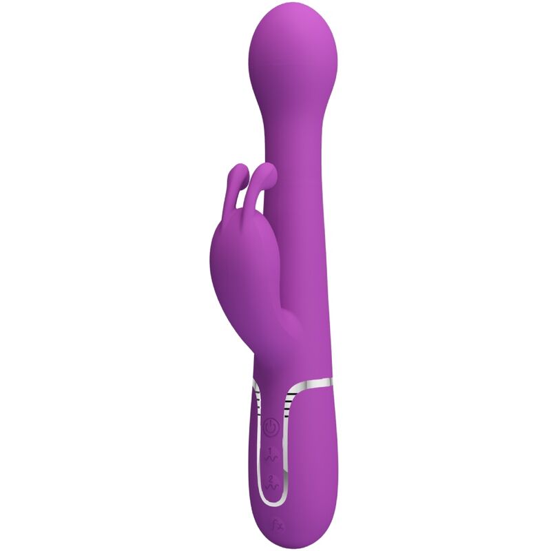 PRETTY LOVE - 3-IN-1 DEJON PURPLE MULTIFUNCTION RABBIT VIBRATOR