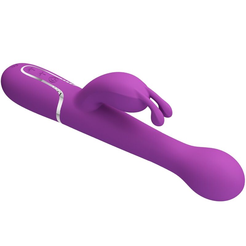PRETTY LOVE - 3-IN-1 DEJON PURPLE MULTIFUNCTION RABBIT VIBRATOR