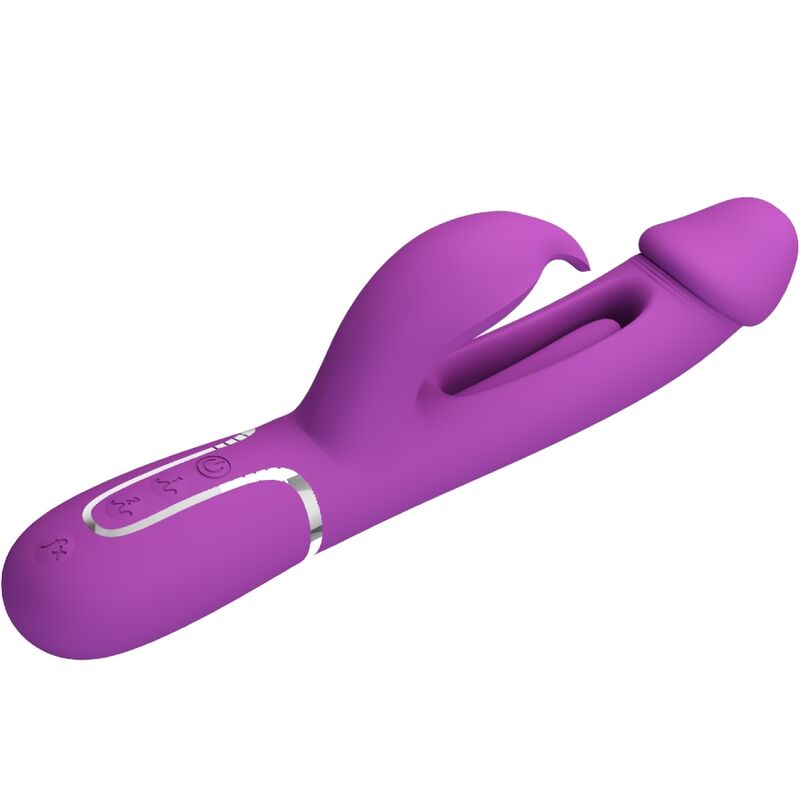 PRETTY LOVE - KAMPAS 3-IN-1 MULTIFUNCTIONAL RABBIT VIBRATOR PURPLE
